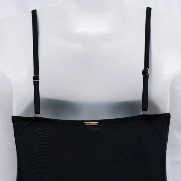 Relleciga One Piece Swimsuit Women's M Black High Cut Adjustable Straps NWT - Picture 5 of 7